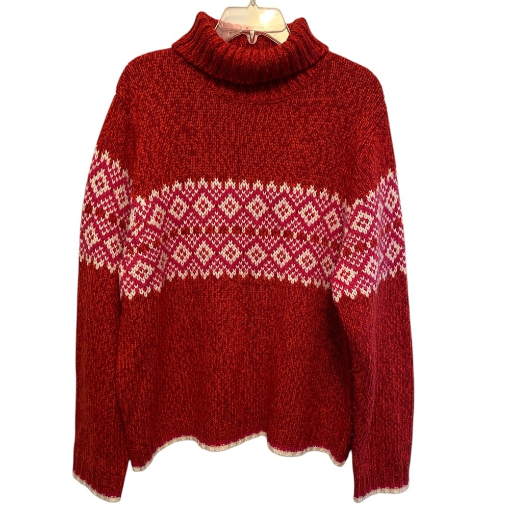 Red and pink turtleneck sweater size 18/20